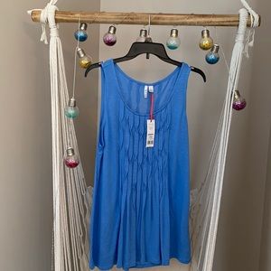 2/$15 Elle- Large Tank gathered ribbed design- loose fit
